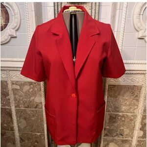 Lori. Size 16. USA. Red Short Sleeve. Lightweight Jacket. B130